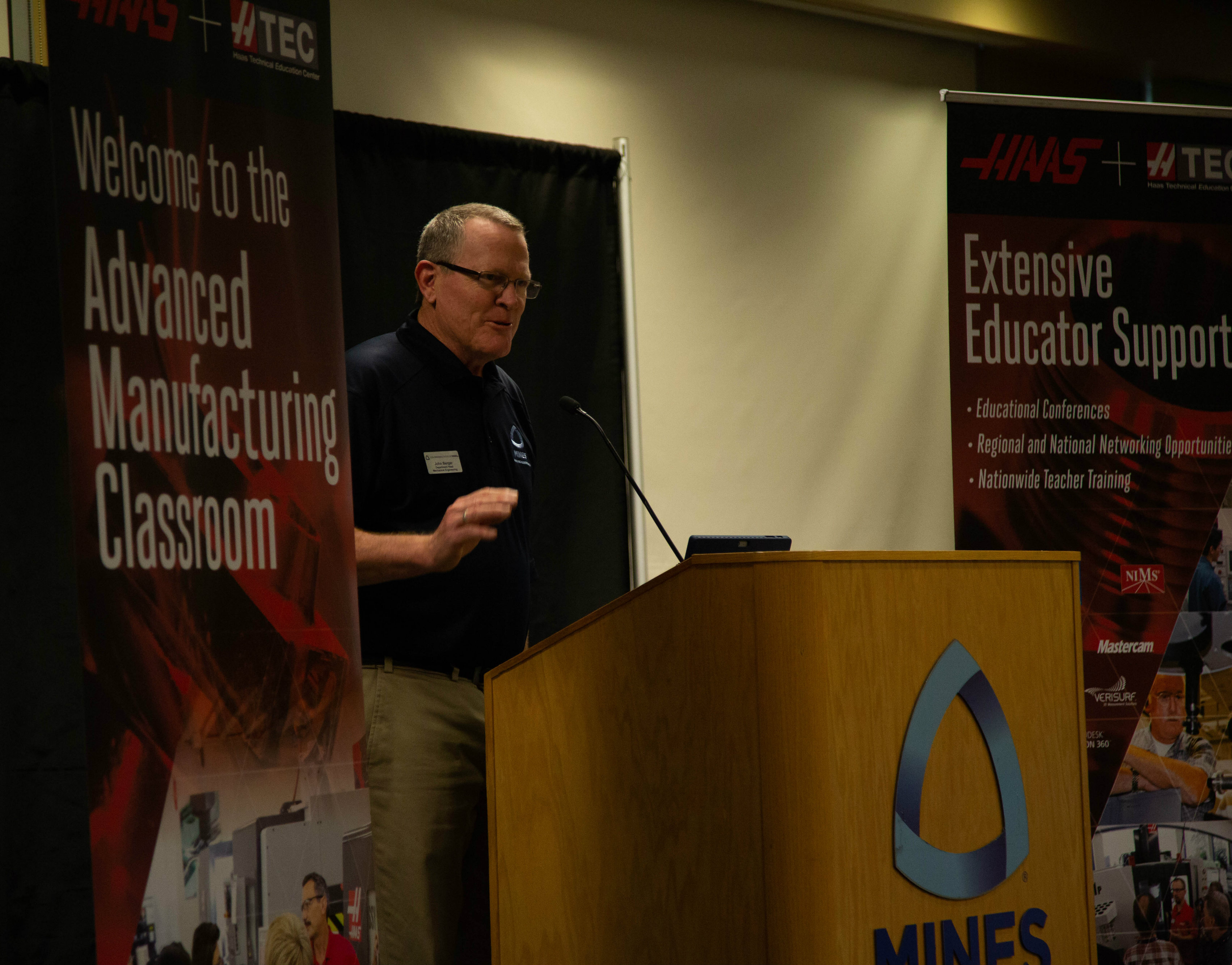 Mines Professor John Berger at the 2nd Rocky Mountain Regional HTEC CNC Educator Conference