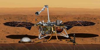 InSight Lander with instruments deployed