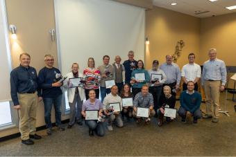Group photo of Senior Class Award winners