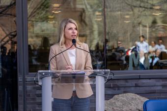 Rep. Brittany Pettersen speaks at Beck Venture Center grand opening