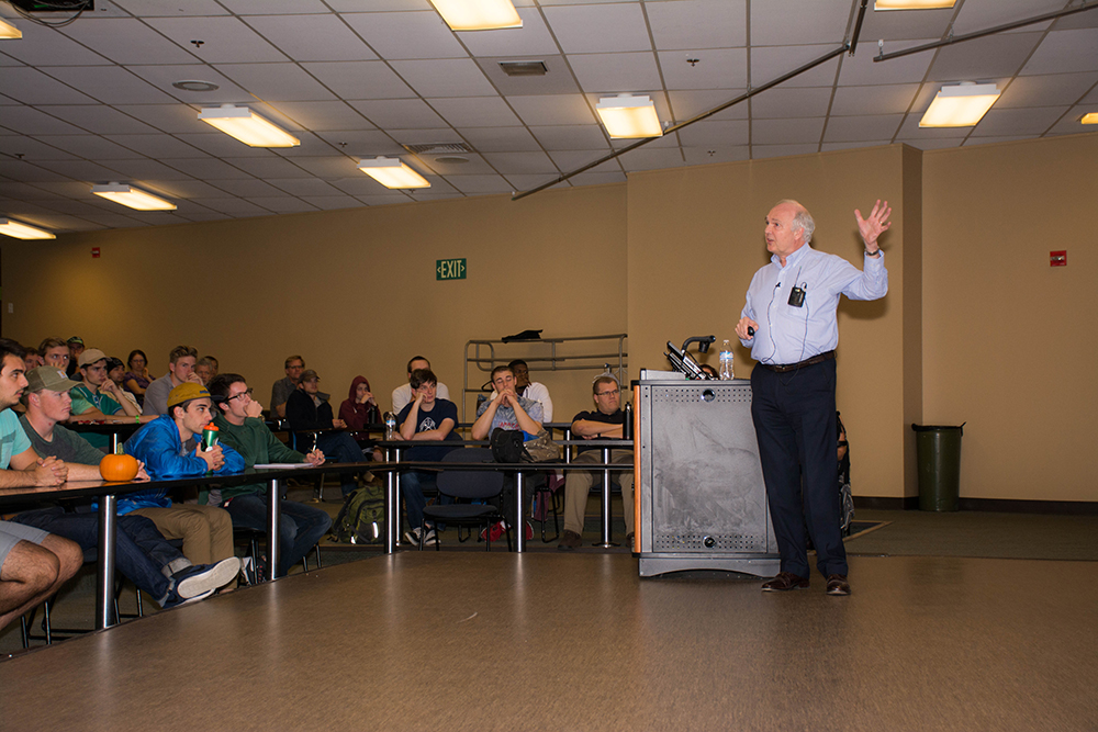 AIP CEO Robert G.W. Brown presents to Mines students
