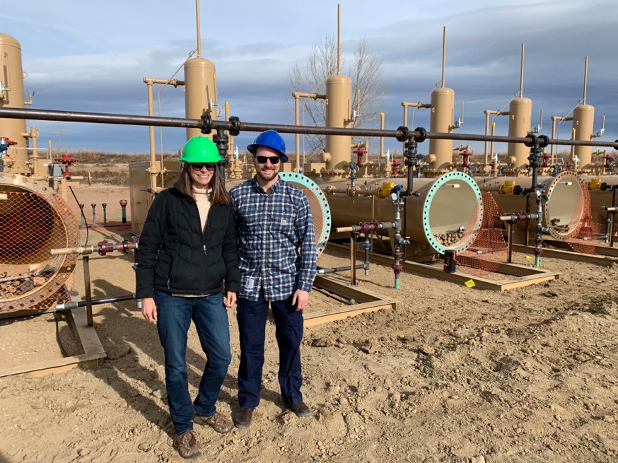 James Rosenblum at a hydraulic fracturing site