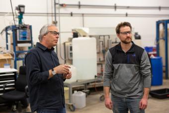 Tzahi Cath and James Rosenblum in the WE2ST Water Hub