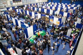 Overhead shot of Fall 2019 Career Day