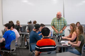 Terry Bridgman in the classroom during AMS field session