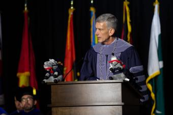 President Paul C. Johnson at Fall 2019 Commencement