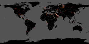 Gas flaring map