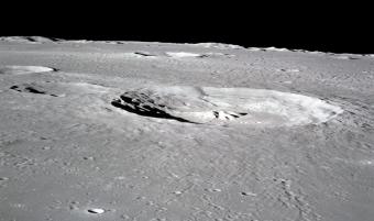 NASA photo of crater on the Moon's surface