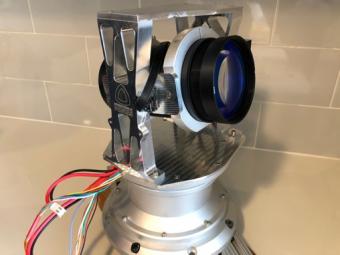 The team’s prototype laser transmitter