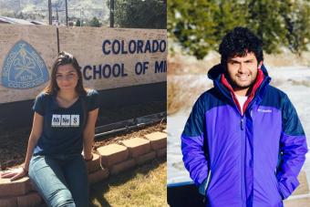 Headshots of Gabriella Tuell and Diptak Bhattacharya