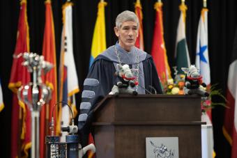 President Paul C. Johnson at commencement