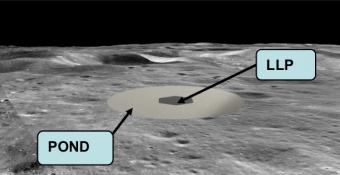 Rendering of LILL-E Pad technology on Moon's surface