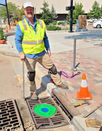 Brian Deurloo poses with Gutter Bin