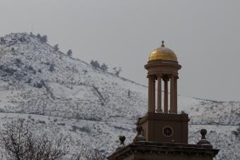 Mines campus in winter