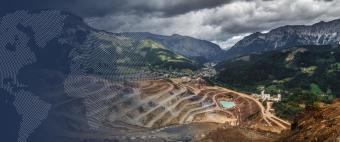 Photo illustration of open mine