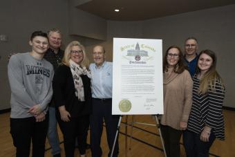 Marv Kay with Marv Kay Day proclamation