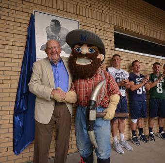 Marv Kay with Marvin the Miner