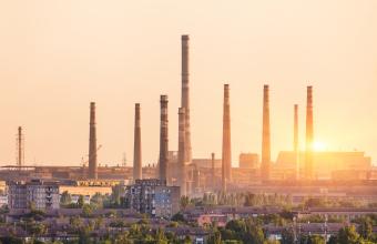 Stock image of steel plant