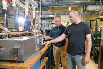 Tyrone Vincent and Chris Cadigan in the lab