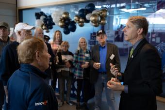 Dean leads tour of Labriola