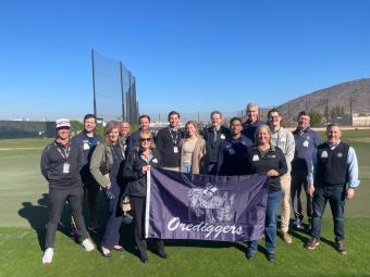 Mines alumni and leadership on a tour of PING
