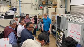 Group of professors in a research lab