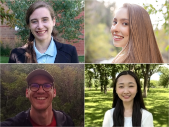 Collage of four NSF grad research fellow winners