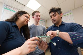 Omid Beik with grad students