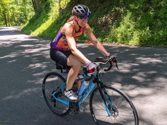 Andrea Giola on a bike