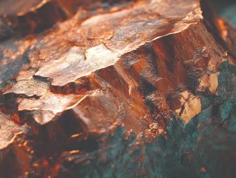 macro view of copper