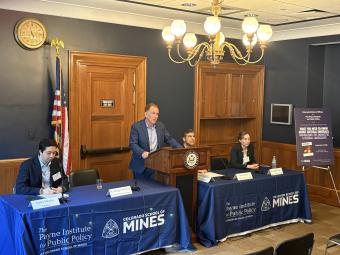speakers at table during Critical Minerals Report release