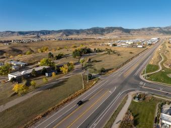 Aerial view of Quantum Commons site