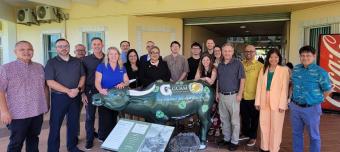 officials from University of Guam and Colorado School of Mines on UoG campus