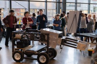 Adam Solovay with lunar excavator