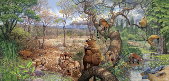 USGS mural of Paleocene Period