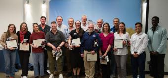 group shot of senior faculty award winners