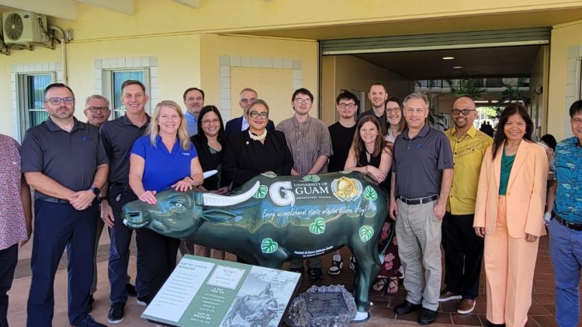 officials from University of Guam and Colorado School of Mines on UoG campus