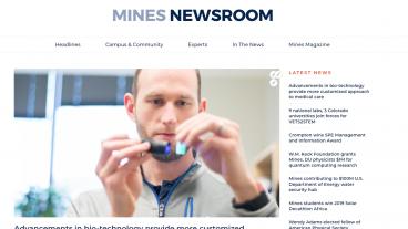Mines Newsroom screenshot