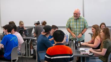 Terry Bridgman in the classroom during AMS field session