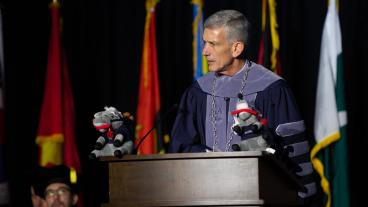 President Paul C. Johnson at Fall 2019 Commencement