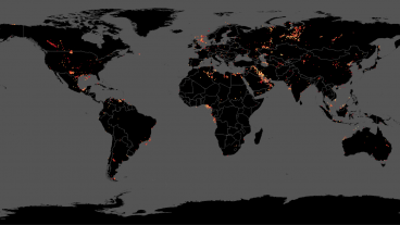 Gas flaring map