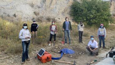 Earthquake Seismology class with their newly installed seismometer