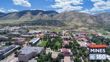 Aerial shot of Mines campus