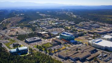 Aerial shot of Los Alamos National Laboratory