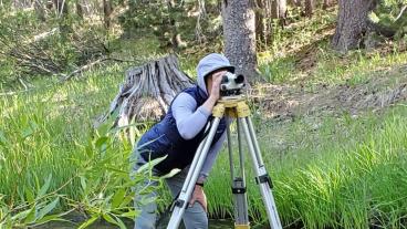 Grad student in the field in California