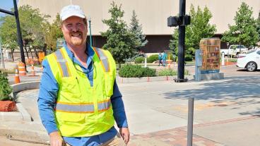 Brian Deurloo poses with Gutter Bin