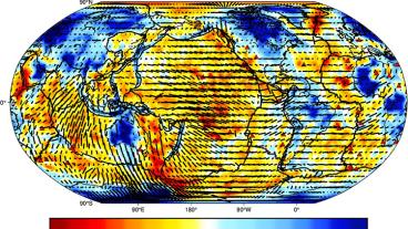 Azimuthal anisotropy image of Earth