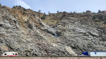 Floyd Hill area off I-70 with rock slide mitigation