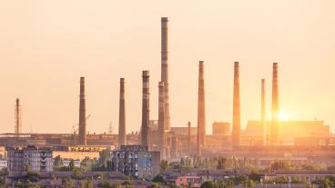 Stock image of steel plant