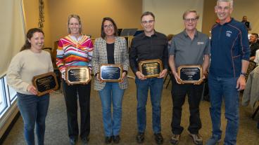 New University Distinguished Professors with President Johnson